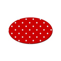 White Stars On Red Sticker (oval) by StuffOrSomething