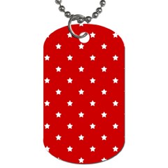 White Stars On Red Dog Tag (one Sided) by StuffOrSomething