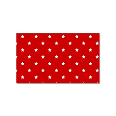 White Stars On Red Sticker 10 Pack (rectangle) by StuffOrSomething