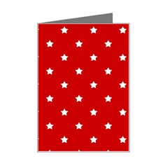 White Stars On Red Mini Greeting Card