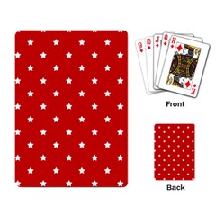 White Stars On Red Playing Cards Single Design