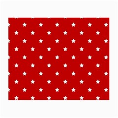 White Stars On Red Glasses Cloth (small, Two Sided)