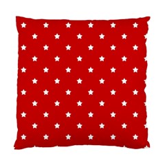 White Stars On Red Cushion Case (single Sided) 