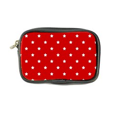 White Stars On Red Coin Purse