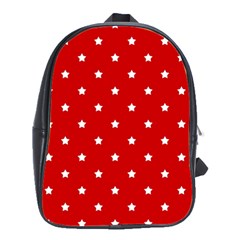 White Stars On Red School Bag (large) by StuffOrSomething