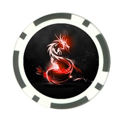 Abstract Red Dragon  Poker Chip