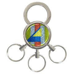 Abstract 3-ring Key Chain