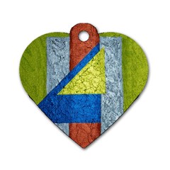 Abstract Dog Tag Heart (one Sided) 