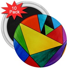 Abstract 3  Button Magnet (10 Pack)