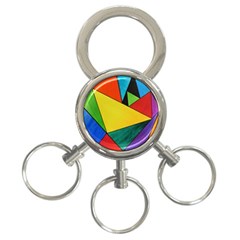 Abstract 3-ring Key Chain