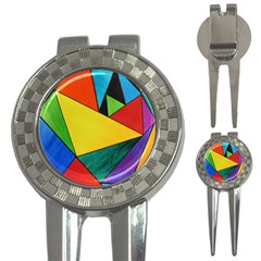 Abstract Golf Pitchfork & Ball Marker