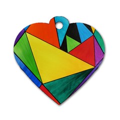 Abstract Dog Tag Heart (two Sided)