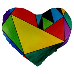 Abstract 19  Premium Heart Shape Cushion by Siebenhuehner