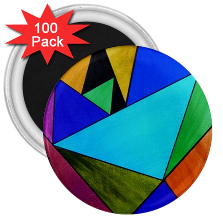 Abstract 3  Button Magnet (100 pack)