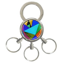 Abstract 3-ring Key Chain