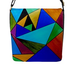 Abstract Flap Closure Messenger Bag (large) by Siebenhuehner