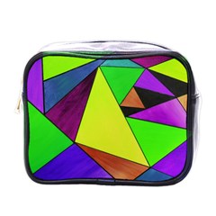 Abstract Mini Travel Toiletry Bag (one Side)