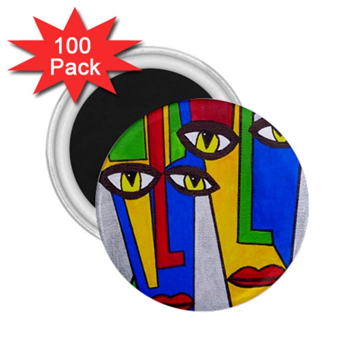 Face 2.25  Button Magnet (100 pack)