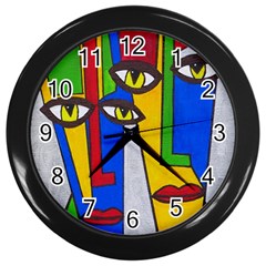 Face Wall Clock (black)