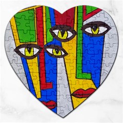 Face Jigsaw Puzzle (heart) by Siebenhuehner