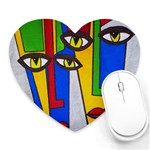 Face Mouse Pad (Heart) Front