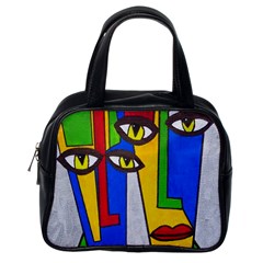 Face Classic Handbag (one Side) by Siebenhuehner