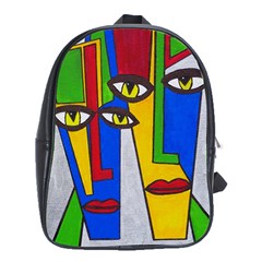 Face School Bag (xl) by Siebenhuehner