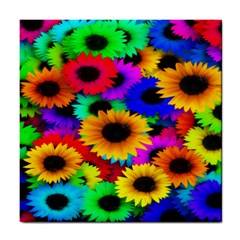 Colorful Sunflowers Ceramic Tile by StuffOrSomething