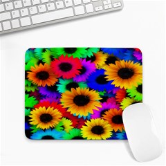 Colorful Sunflowers Small Mouse Pad (rectangle) by StuffOrSomething