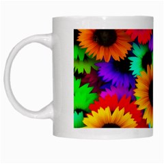 Colorful Sunflowers White Coffee Mug by StuffOrSomething