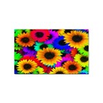 Colorful Sunflowers Sticker (Rectangle) Front