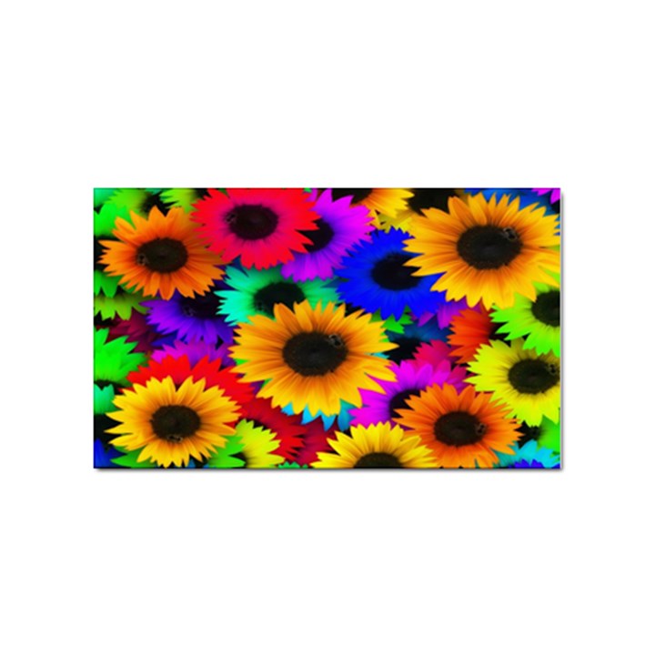 Colorful Sunflowers Sticker (Rectangle)