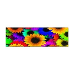 Colorful Sunflowers Bumper Sticker by StuffOrSomething