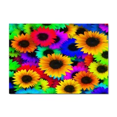 Colorful Sunflowers A4 Sticker 10 Pack by StuffOrSomething