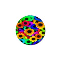 Colorful Sunflowers Golf Ball Marker 4 Pack