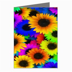 Colorful Sunflowers Greeting Card by StuffOrSomething