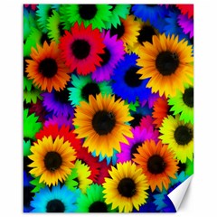 Colorful Sunflowers Canvas 16  X 20  (unframed)