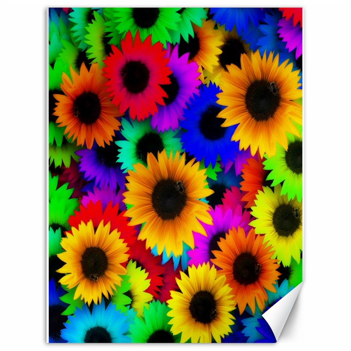 Colorful Sunflowers Canvas 18  x 24  (Unframed)