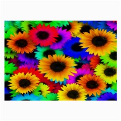 Colorful Sunflowers Glasses Cloth (large, Two Sided) by StuffOrSomething