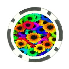 Colorful Sunflowers Poker Chip