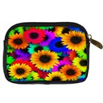 Colorful Sunflowers Digital Camera Leather Case Back