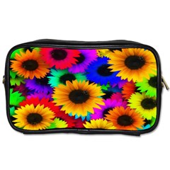 Colorful Sunflowers Travel Toiletry Bag (one Side) by StuffOrSomething