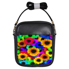 Colorful Sunflowers Girl s Sling Bag