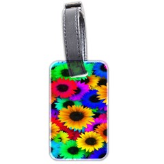 Colorful Sunflowers Luggage Tag (two Sides) by StuffOrSomething