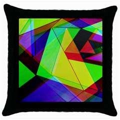 Moderne Black Throw Pillow Case