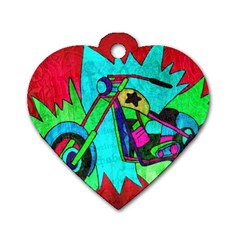 Chopper Dog Tag Heart (two Sided)