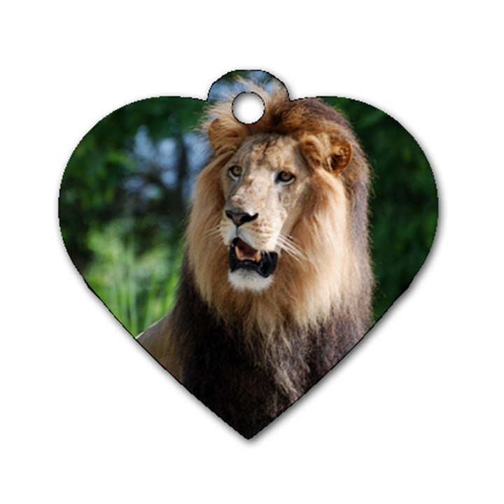 Regal Lion Dog Tag Heart (One Sided) 