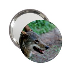 Red Wolf Handbag Mirror (2 25 ) by AnimalLover