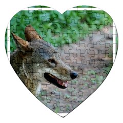 Red Wolf Jigsaw Puzzle (heart) by AnimalLover