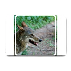 Red Wolf Small Door Mat by AnimalLover